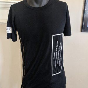 RS1NE - Men's Black Hepburn Elongated Zipper Tee